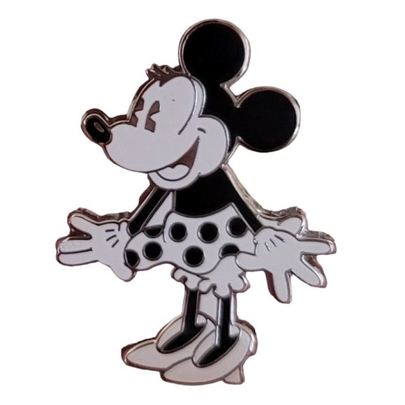 Disney 2010 Black & White Polka Dot Skirt Minnie Mouse Trade Pin K957 - Picture 1 of 9